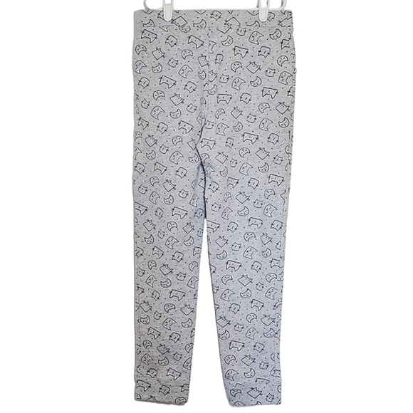 BK02 * Cat & Jack Girls Kitty Print Sweatpants Gray Size L (10/12) - Picture 3 of 6